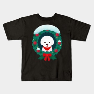 Christmas bichon Kids T-Shirt